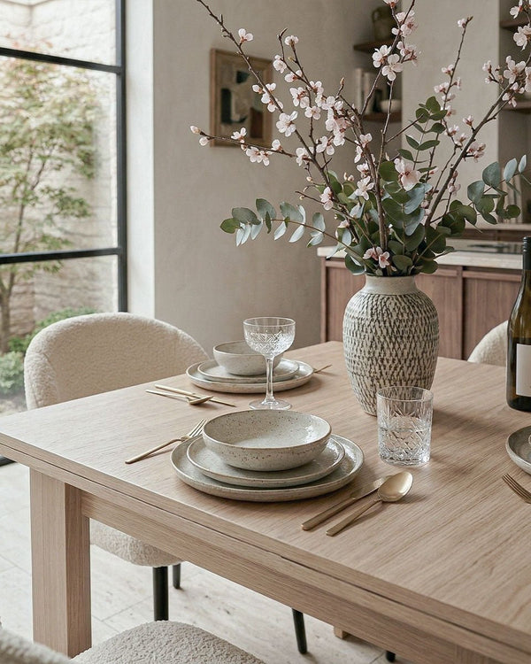 Tavolo Estensibile NIDO – Tavolo Quadrato con Apertura a Libro e Gambe a Piramide – Olmo o Bianco Frassinato - doomostore