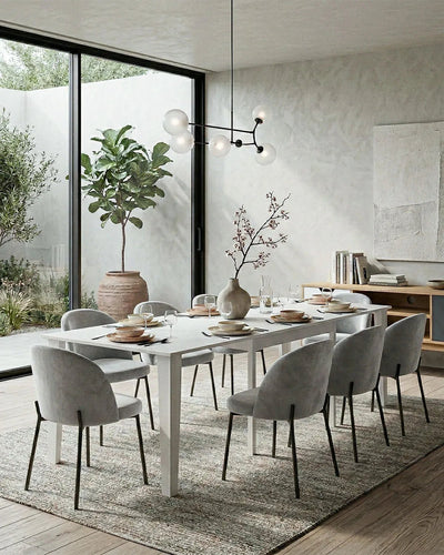 Tavolo FELIX – Tavolo da Pranzo Estensibile con 4 Allunghe 130/290 o 160/320 cm – Design Moderno Olmo o Bianco Spatolato
