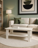 Tavolino Amos - Tavolino moderno per soggiorno - melaminico - Design moderno - 2 Varianti colore - doomostore