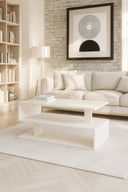 Tavolino Zoe - Tavolino moderno per soggiorno - melaminico - Design moderno - 2 Varianti colore - doomostore