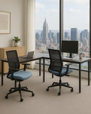 Poltrona Tecna – Sedia ufficio Mesh – Schienale in rete – Braccioli regolabili 1D – Poggiareni regolabili – Base girevole con meccanismo antishock – Altezza regolabile - doomostore