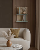 Libreria a muro Thora - Mensola pensile in truciolato color legno - 5 varianti colore dei ripiani - Design compatto e versatile - doomostore