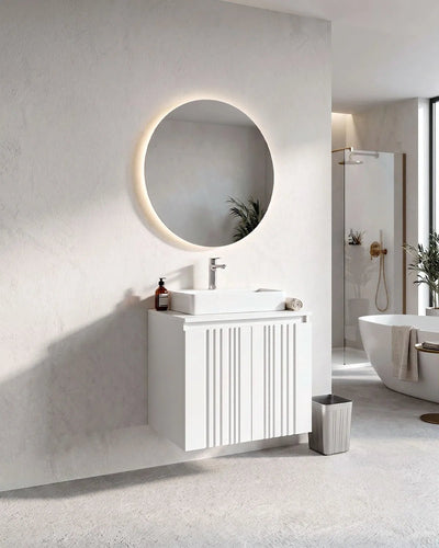 Mobile bagno sospeso VELA 60 – 2 Ante - Bianco