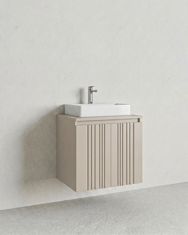 Mobile bagno sospeso VELA 60 – 2 Ante - Cashmere - doomostore