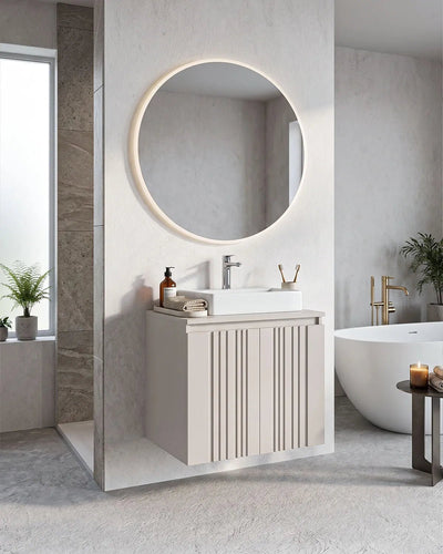 Mobile bagno sospeso VELA 60 – 2 Ante - Cashmere