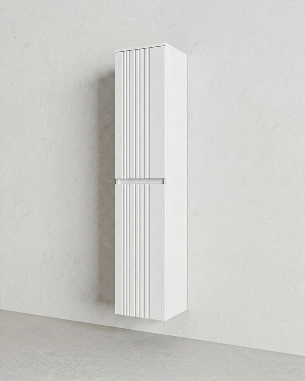 Colonna bagno sospesa VELA - 2 Ante - Bianco - doomostore