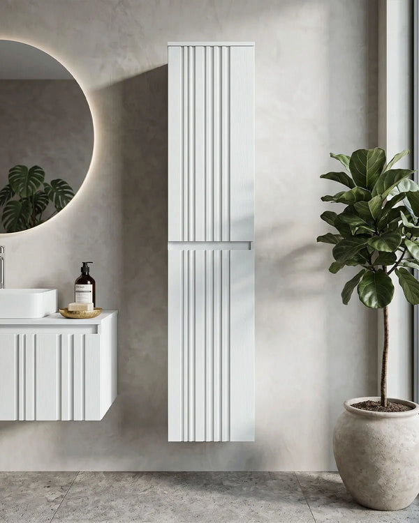 Colonna bagno sospesa VELA - 2 Ante - Bianco - doomostore