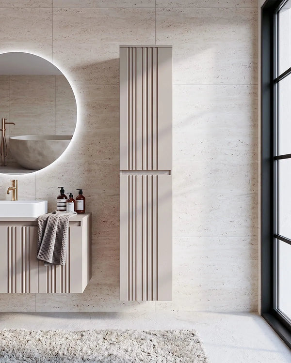 Colonna bagno sospesa VELA - 2 Ante - Cashmere - doomostore