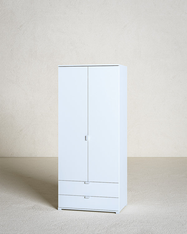 Cameretta Completa Fabri - Betulla/Virginia per ragazzi e bambini - Scrittoio Genius - Letto Fly contenitore - Armadio Zamia - Comodino Silenzio