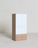 Cameretta Completa Woody - Virginia/Bianco per ragazzi e bambini - Scrittoio Genius Sx - Letto Jonny con letto estraibile - Armadio Ethan - Mensola Norema - doomostore