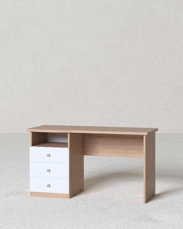 Cameretta Completa Woody - Virginia/Bianco per ragazzi e bambini - Scrittoio Genius Sx - Letto Jonny con letto estraibile - Armadio Ethan - Mensola Norema - doomostore