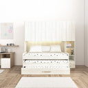 Cameretta a ponte Silvia - Armadio a ponte salvaspazio - 5 ante 2 cassetti - 7 varianti colore personalizzabili - Letto estraibile opzionale - 247 L. x 230 H. x 52 P. - doomostore