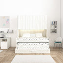 Cameretta a ponte Diletta - Armadio a ponte salvaspazio - 4 ante - 7 varianti colore personalizzabili - Letto estraibile opzionale - 205 L. x 230 H. x 52 P. - doomostore