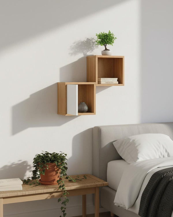 Libreria a cubi Zeni - Scaffale modulare 2 moduli in truciolato - 5 varianti colore - Design moderno - doomostore