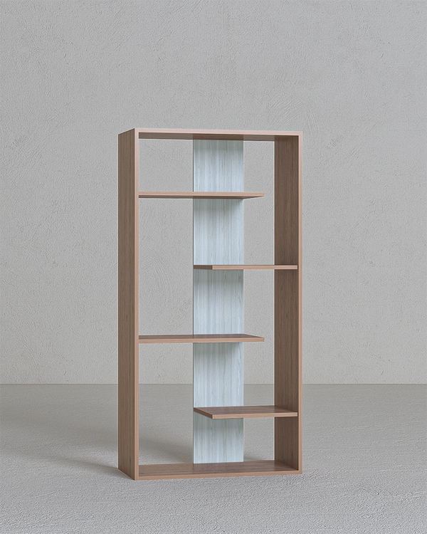 Cameretta Completa Mark - Virginia/Betulla per ragazzi e bambini - Libreria Ardela - Letto Quadra matrimoniale - Armadio Banyan - Comodino Arva