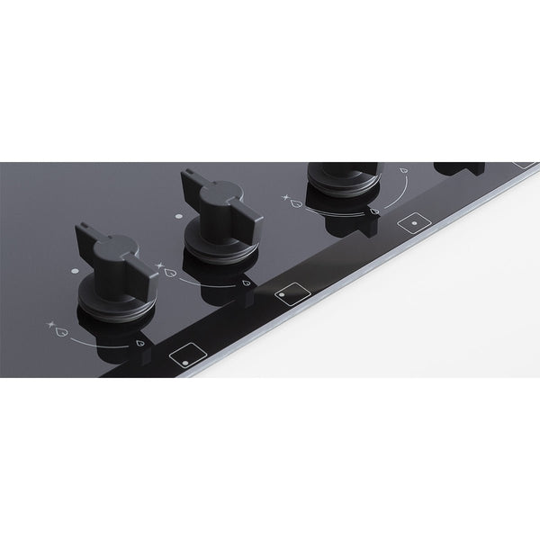 BERTAZZONI - Piano Gas P755CMODGNE 75 cm in cristallo con wok centrale - Serie Modern - doomostore