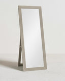 Specchio da Terra Lucea 40x160 cm – Cornice in Legno Bianco o Silver – Struttura Autostabile per Camera o Ingresso - doomostore