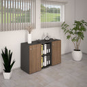 UF04 - Ufficio Operativo completo Antracite/Noce - doomostore