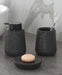 Set in ceramica Nero IBIZA 3 pz: dispenser, portaspazzolino e portasapone in diverse colorazioni - doomostore