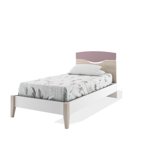 Letto smile con piedi in legno, letto singolo, piazza e mezza e matrimoniale - doomostore