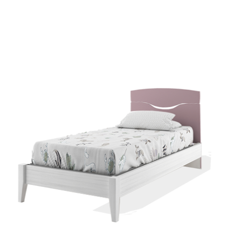 Letto smile con piedi in legno, letto singolo, piazza e mezza e matrimoniale - doomostore