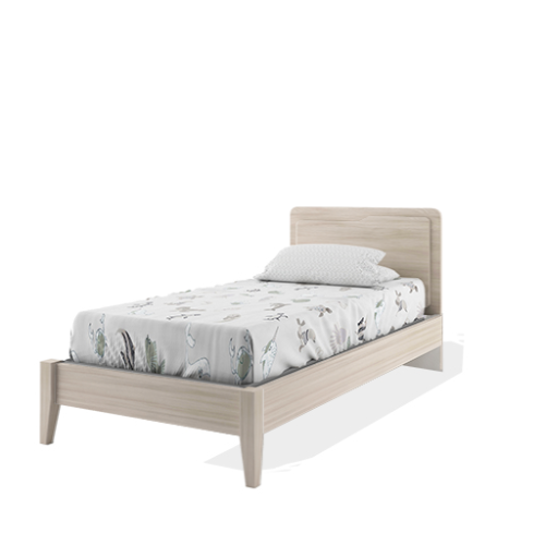 Letto quadro con piedi in legno dx  , letto singolo, piazza e mezza e matrimoniale - doomostore