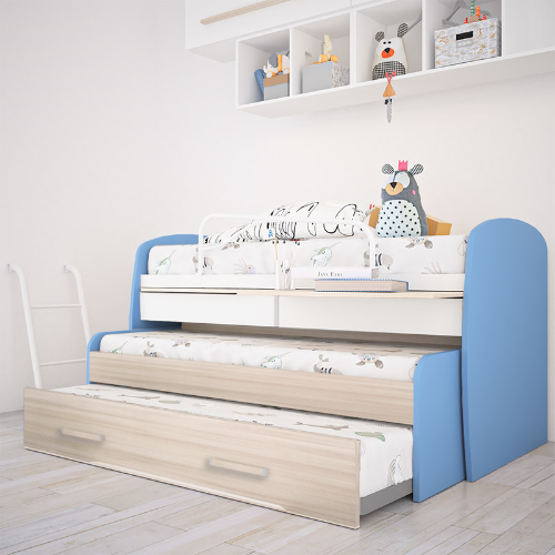 Letto attrezzato BEA scrittoio tre letti ragazzi disponibile in diverse colorazioni L.198cm H115cm - doomostore