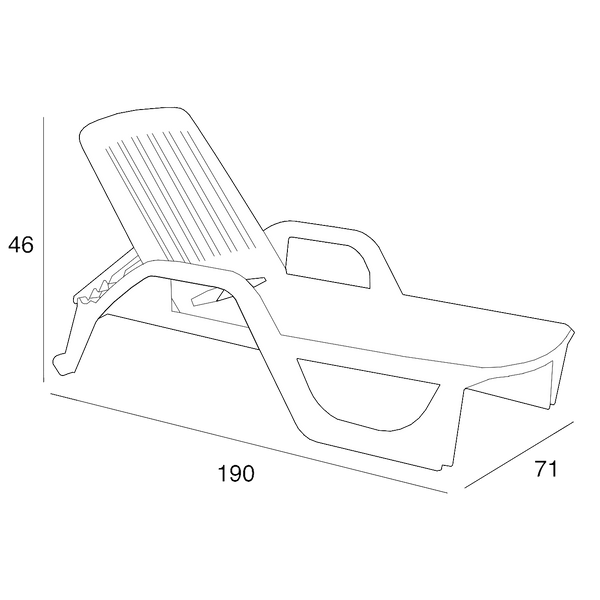 Lettino sdraio Zen bianco in resina antiurto - doomostore