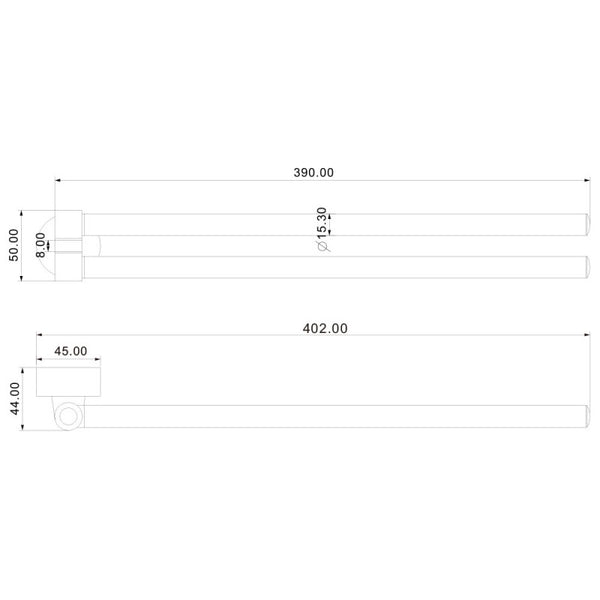 porta asciugamani a snodo in acciaio cromato con doppia modalità di fissaggio - doomostore