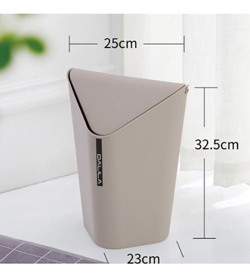 Pattumiera con coperchio basculante in plastica 6,5 Lt - doomostore