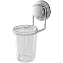 porta spazzolino in acciaio cromato e abs a ventosa - doomostore