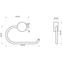 Porta rotolo in acciaio cromato con doppia modalità di fissaggio - doomostore