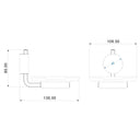 porta sapone in acciaio cromato - vetro satinato con doppia modalità di fissaggio - doomostore