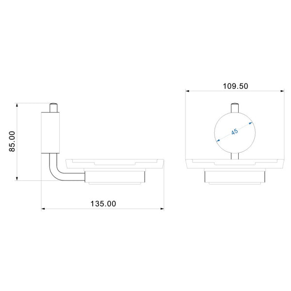 porta sapone in acciaio cromato - vetro satinato con doppia modalità di fissaggio - doomostore