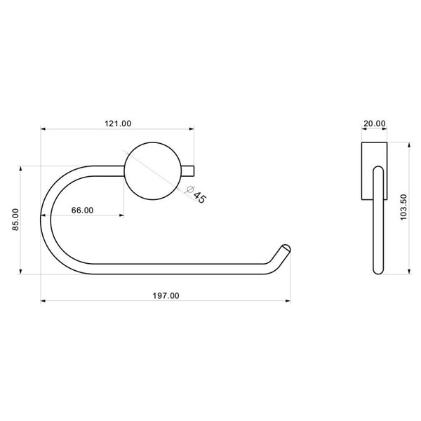 porta salviette in acciaio cromato con doppia modalità di fissaggio - doomostore