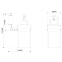 porta dispenser in acciaio cromato - vetro satinato con doppia modalità di fissaggio - doomostore