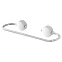 porta asciugamani 30 cm in acciaio cromato con doppia modalità di fissaggio - doomostore