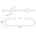 porta asciugamani 30 cm in acciaio cromato con doppia modalità di fissaggio - doomostore