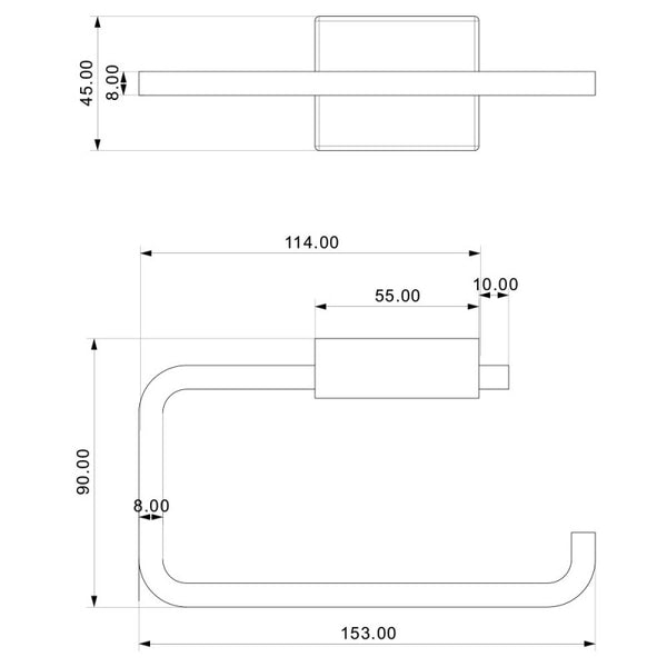 porta rotolo in acciaio cromato con doppia modalità di fissaggio - doomostore