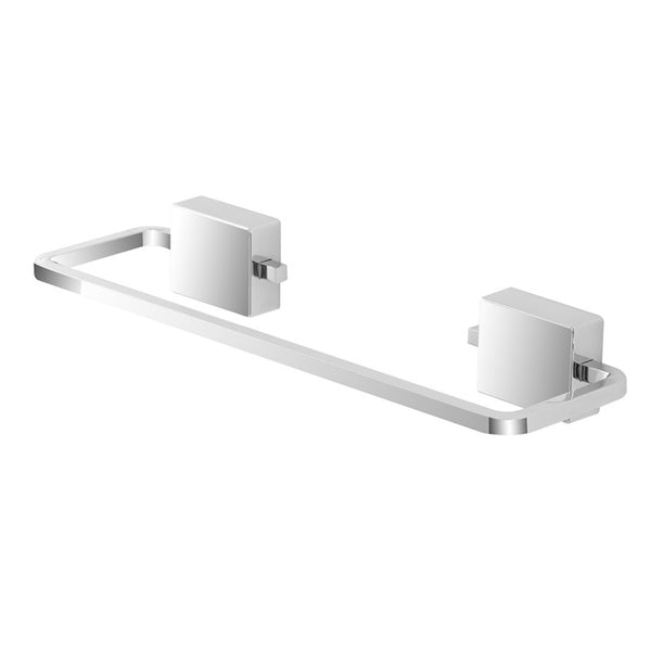 porta asciugamani 30 cm in acciaio cromato con doppia modalità di fissaggio - doomostore