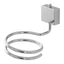 porta asciugacapelli in acciaio cromato con doppia modalità di fissaggio - doomostore