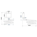 porta asciugacapelli in acciaio cromato con doppia modalità di fissaggio - doomostore