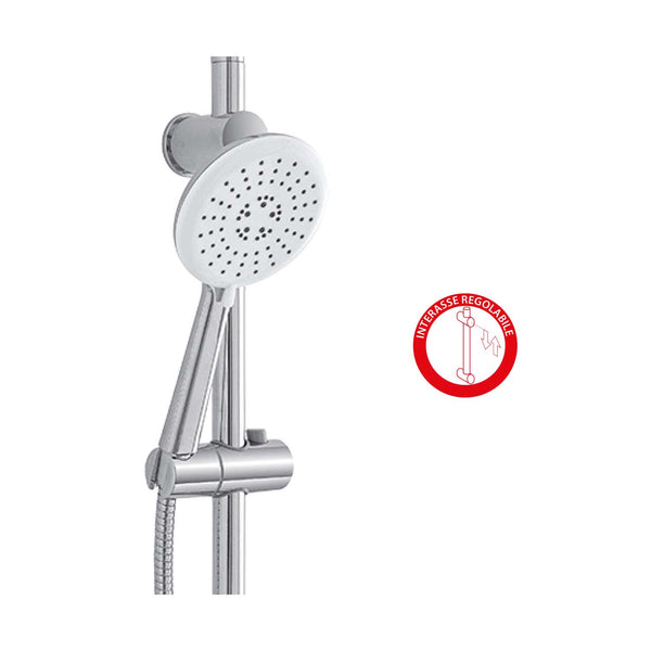 colonna doccia cromo H.75 cm con doccetta ABS cromo - doomostore