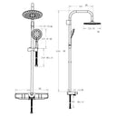 colonna doccia cromo H.105 cm completa di soffione e doccetta - doomostore