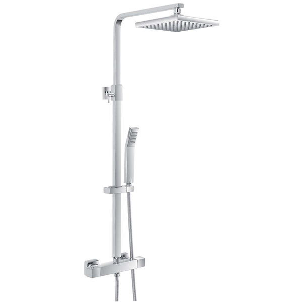 colonna saliscendi doccia termostatica con miscelatore in ottone doccia e soffione quadrato - doomostore