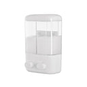 dispenser doppio da muro in plastica 1000 ml - doomostore