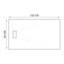 piatto doccia rettangolare in resina L. 80 - doomostore