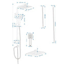 colonna doccia quadrata completa in acciaio inox cromato - doomostore