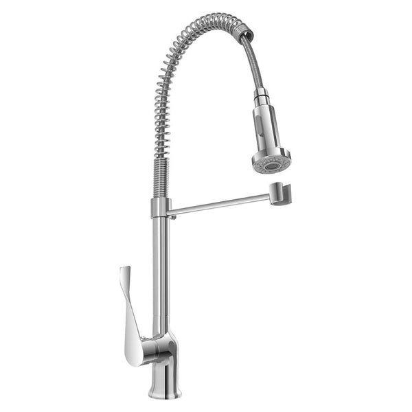 miscelatore monocomando lavello canna con molla orientabile, due funzioni - doomostore