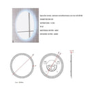 specchio tondo satinato retroilluminato con luci led diametro 80 cm - doomostore